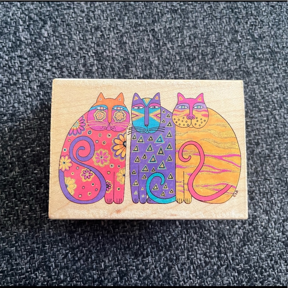 •Laurel Burch Fantastic Felines Rubber Stamp by All Night Media•